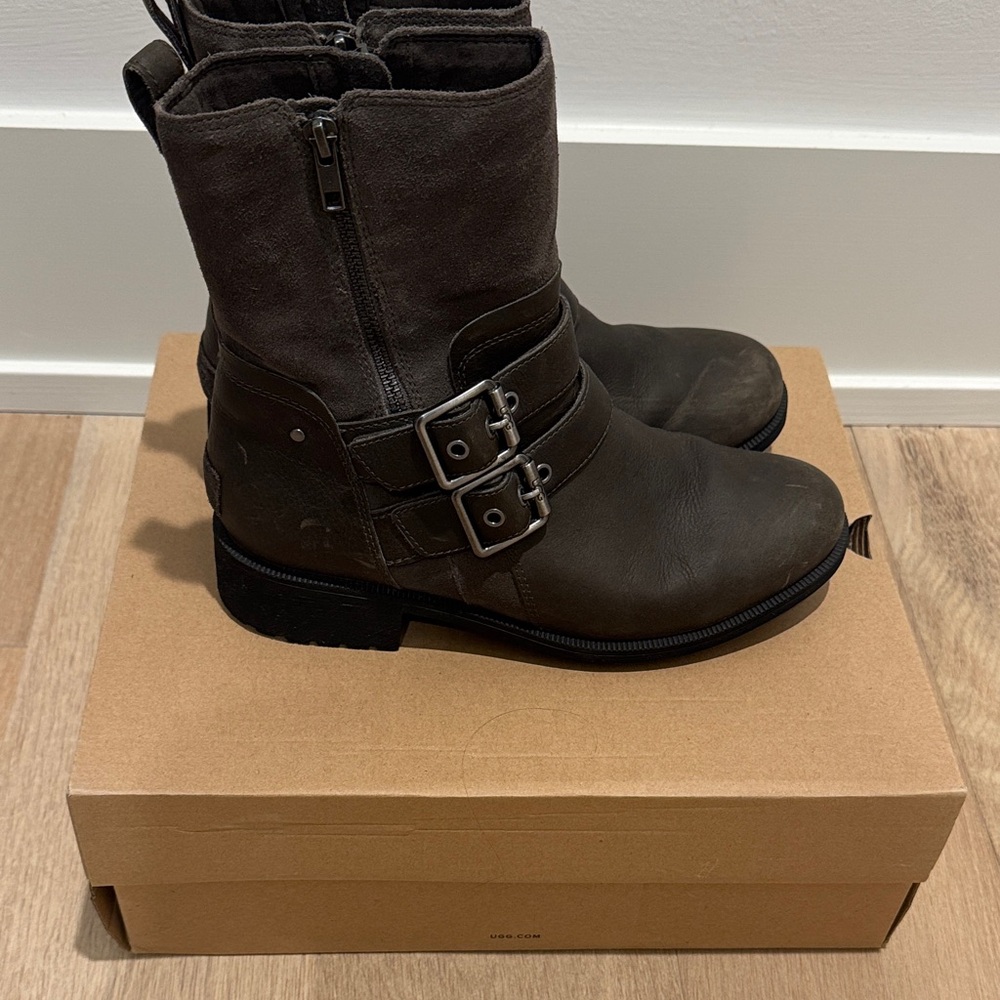 UGG Leather Boots color slate